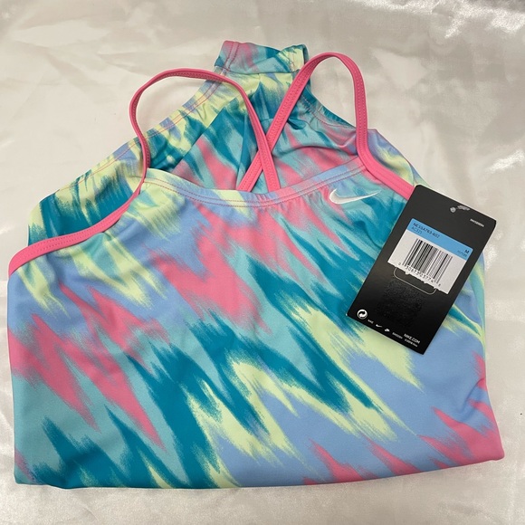 NWT Nike Girls Immiscible One Piece Swim Suit Bathing  Size M - Picture 3 of 4